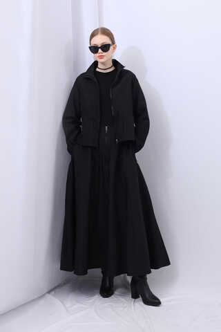 Kloş Paraşüt Etek Takım Siyah - 2