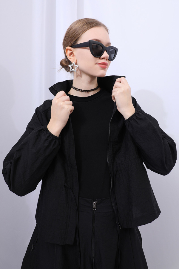 Kloş Paraşüt Etek Takım Siyah - 5