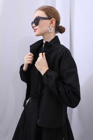 Kloş Paraşüt Etek Takım Siyah - 6