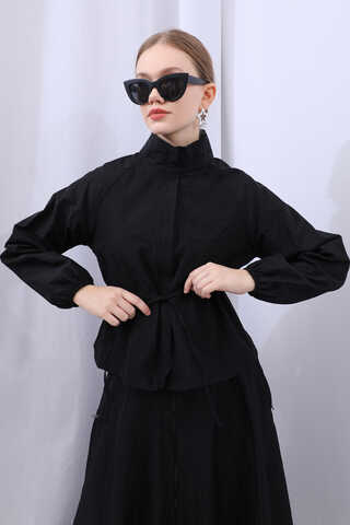 Kloş Paraşüt Etek Takım Siyah - 9