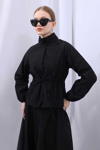 Kloş Paraşüt Etek Takım Siyah - 10