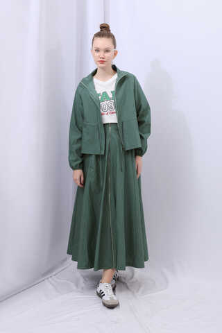 Kloş Paraşüt Etek Takım Zümrüt - 16