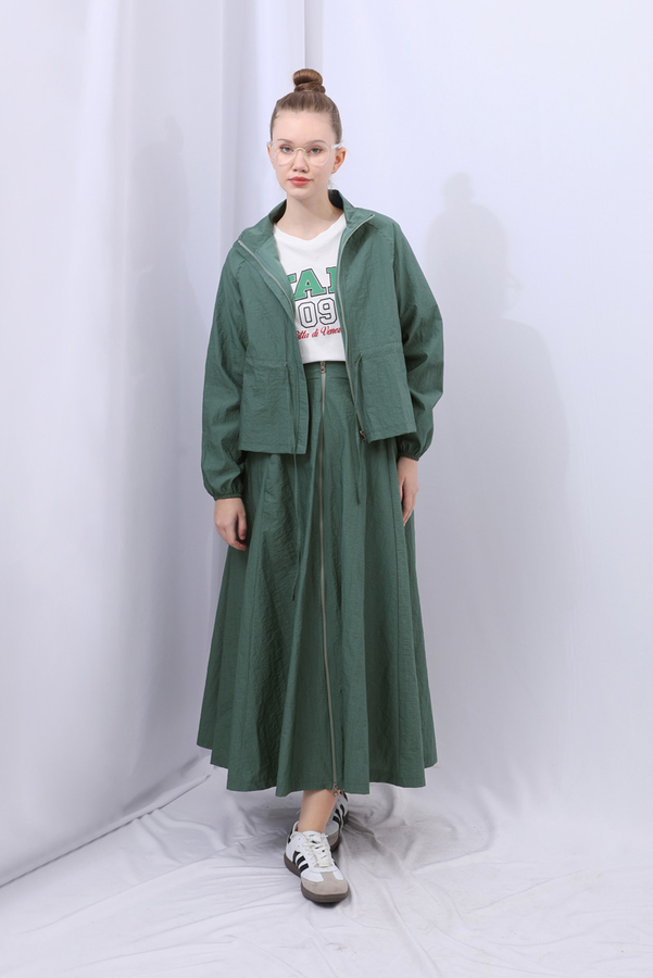 Kloş Paraşüt Etek Takım Zümrüt - 16