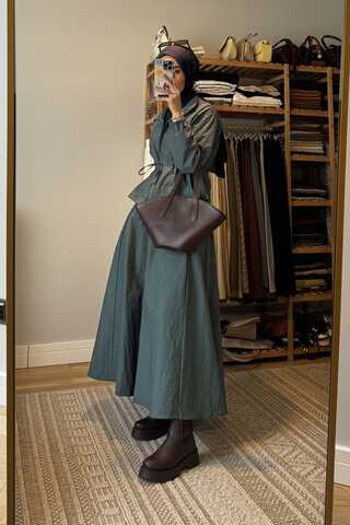 Kloş Paraşüt Etek Takım Zümrüt - 2