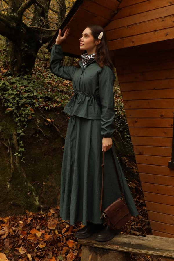 Kloş Paraşüt Etek Takım Zümrüt - 13