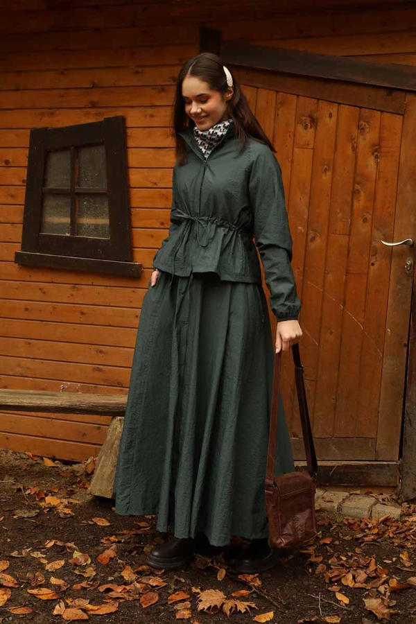 Kloş Paraşüt Etek Takım Zümrüt - 8