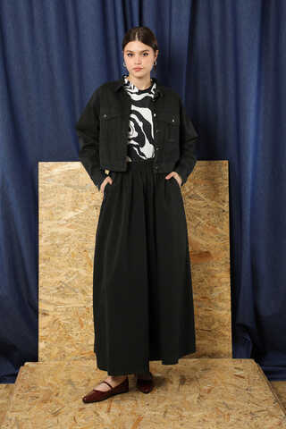 Kot Ceket Etek Takım Siyah - 2