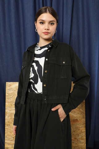 Kot Ceket Etek Takım Siyah - 4