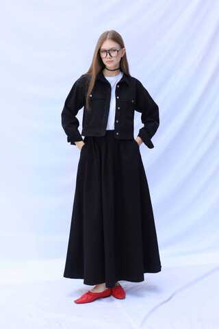 Kot Ceket Etek Takım Siyah - 6