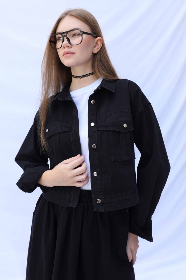 Kot Ceket Etek Takım Siyah - 9