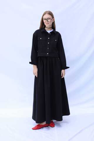 Kot Ceket Etek Takım Siyah - 10