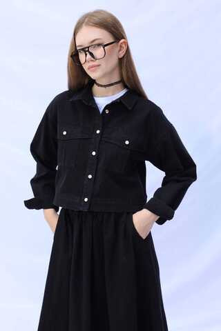 Kot Ceket Etek Takım Siyah - 13