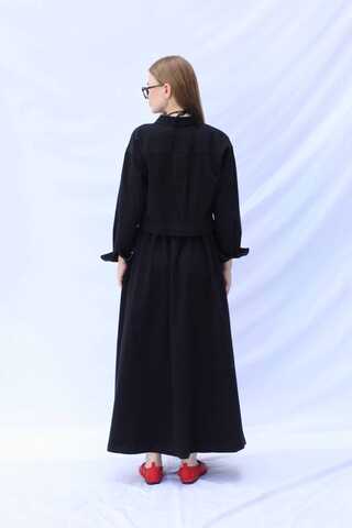 Kot Ceket Etek Takım Siyah - 15