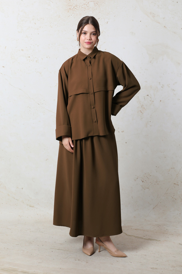 Krep Etek Takım Acı Kahve - 2