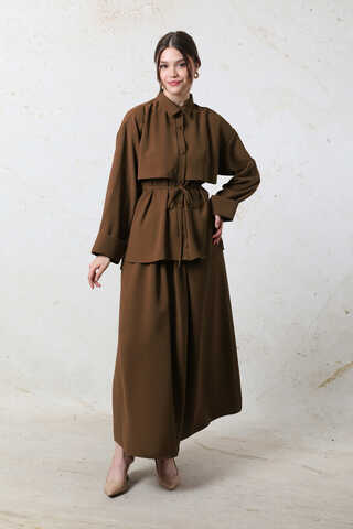 Krep Etek Takım Acı Kahve - 1