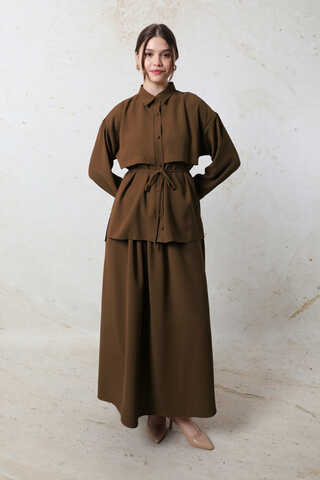 Krep Etek Takım Acı Kahve - 5