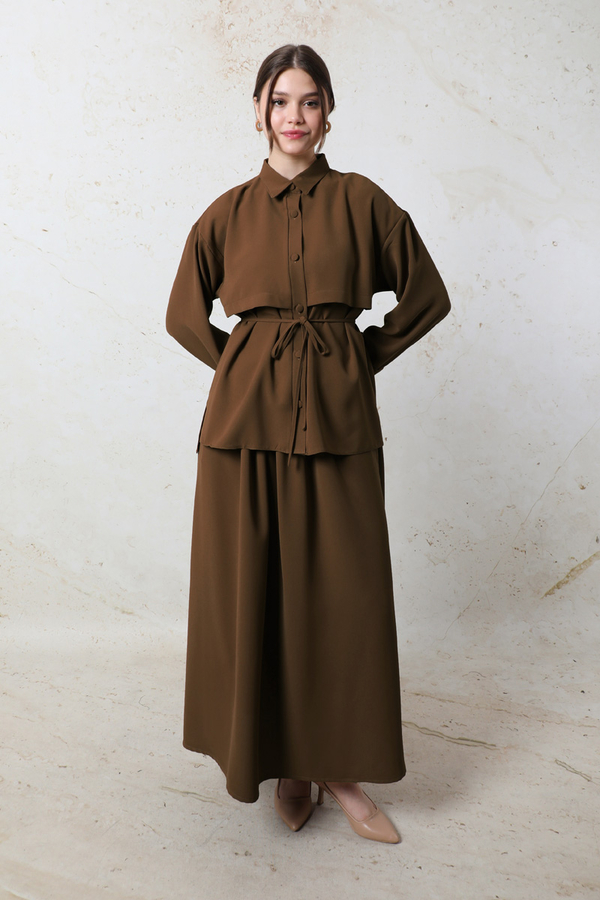 Krep Etek Takım Acı Kahve - 5