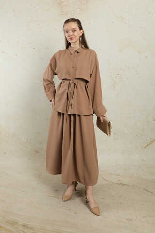 Krep Etek Takım Açık Taba - 3