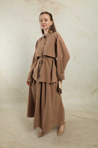 Krep Etek Takım Açık Taba - 1