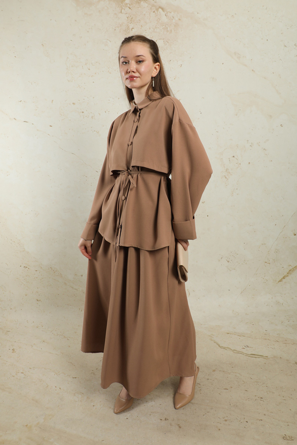 Krep Etek Takım Açık Taba - 1