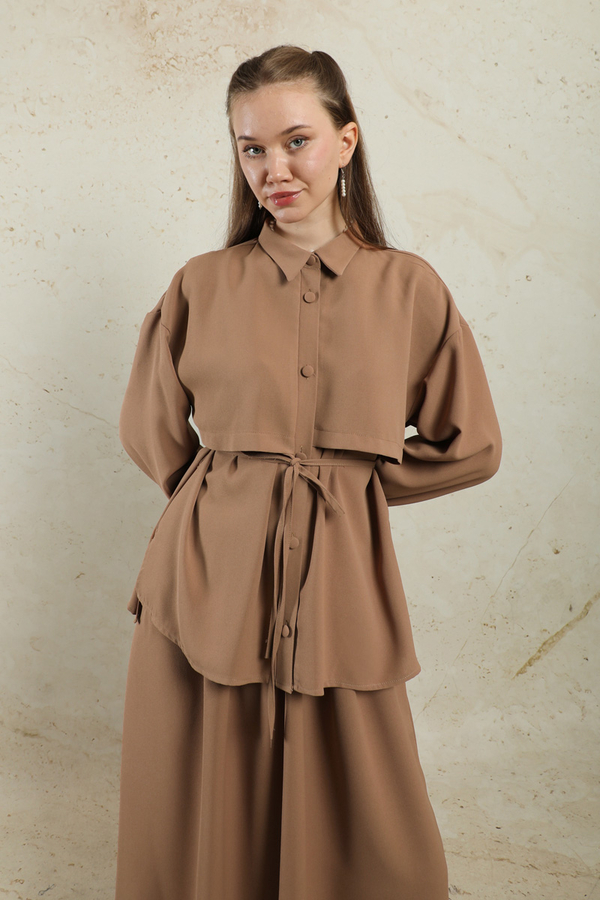 Krep Etek Takım Açık Taba - 2