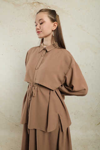 Krep Etek Takım Açık Taba - 4