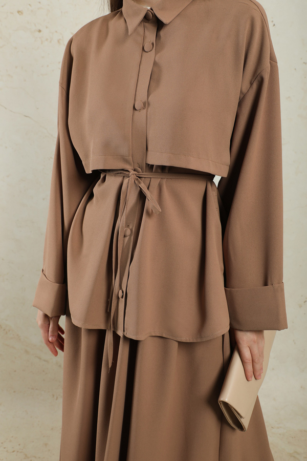 Krep Etek Takım Açık Taba - 5