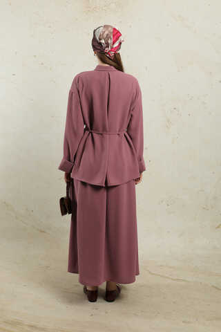 Krep Etek Takım Gül Kurusu - 7