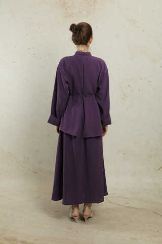 Krep Etek Takım Koyu Mor - 7