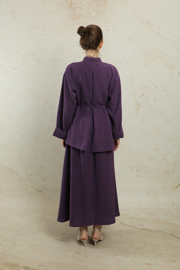 Krep Etek Takım Koyu Mor - 7