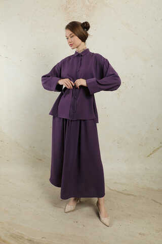 Krep Etek Takım Koyu Mor - 2