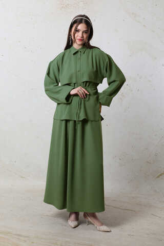 Krep Etek Takım Koyu Yeşil - 2