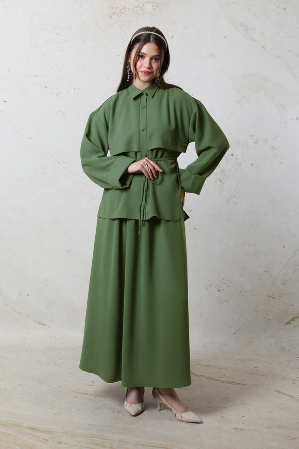 Krep Etek Takım Koyu Yeşil - 2
