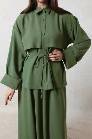 Krep Etek Takım Koyu Yeşil - 7