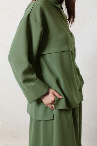 Krep Etek Takım Koyu Yeşil - 9