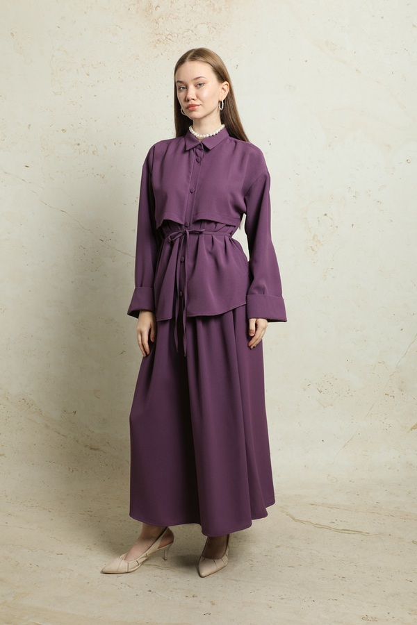 Krep Etek Takım Mor - 5