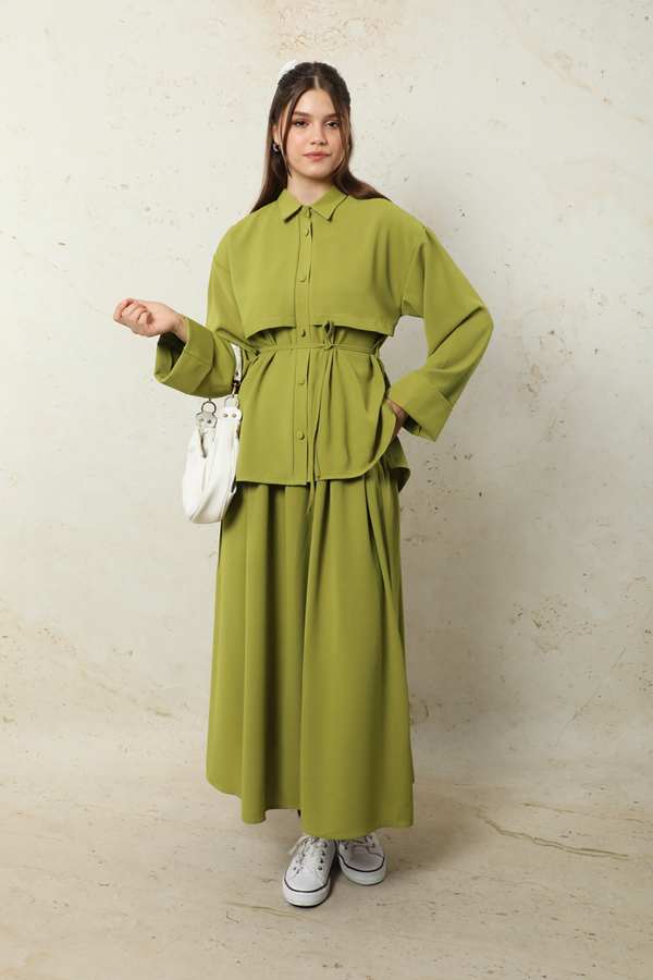 Krep Etek Takım Yağ Yeşili - 4