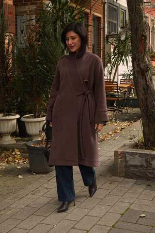 Kruvaze Bağlamalı Kaban Koyu Mürdüm - 13