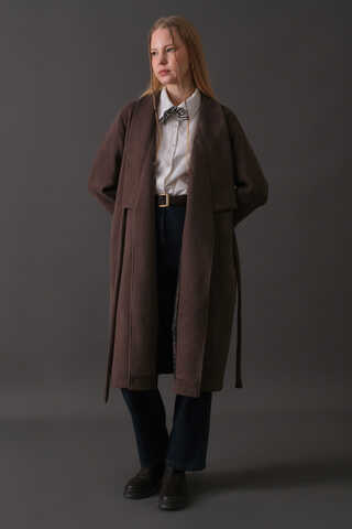 Kruvaze Bağlamalı Kaban Koyu Mürdüm - 14