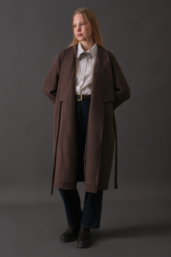 Kruvaze Bağlamalı Kaban Koyu Mürdüm - 14