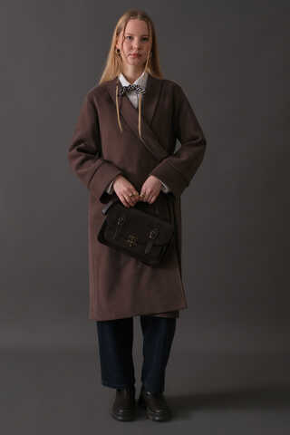 Kruvaze Bağlamalı Kaban Koyu Mürdüm - 15