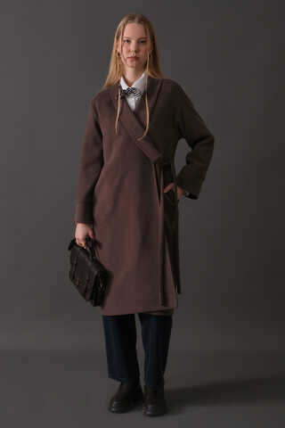 Kruvaze Bağlamalı Kaban Koyu Mürdüm - 16