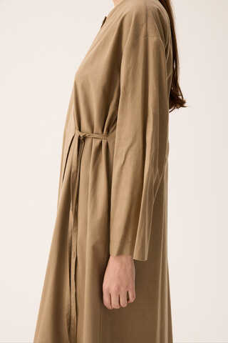 Kruvaze Dehna Abaya Takım Camel - 16