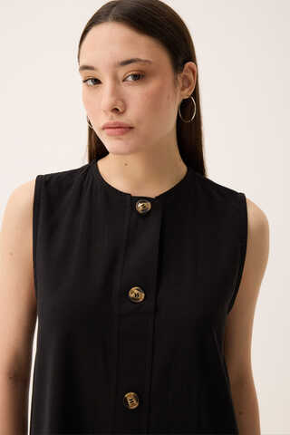 Kruvaze Dehna Abaya Takım Siyah - 5