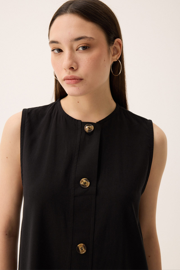 Kruvaze Dehna Abaya Takım Siyah - 5