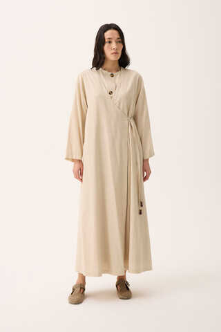 Kruvaze Dehna Abaya Takım Taş - 3