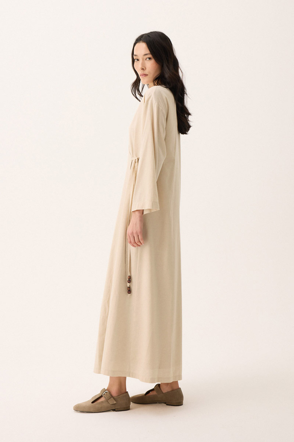 Kruvaze Dehna Abaya Takım Taş - 5