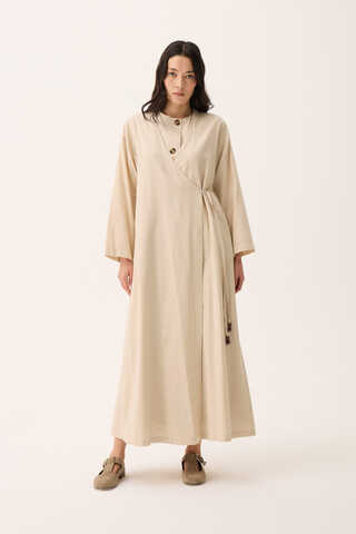 Kruvaze Dehna Abaya Takım Taş - 6