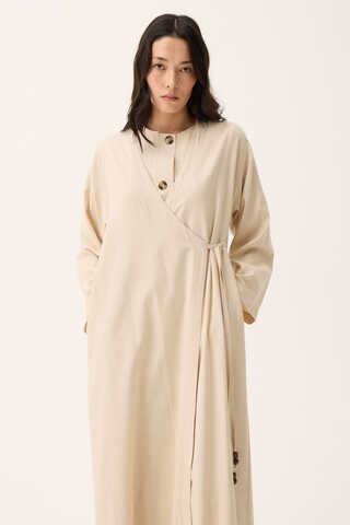 Kruvaze Dehna Abaya Takım Taş - 7