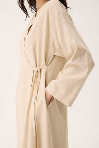 Kruvaze Dehna Abaya Takım Taş - 10